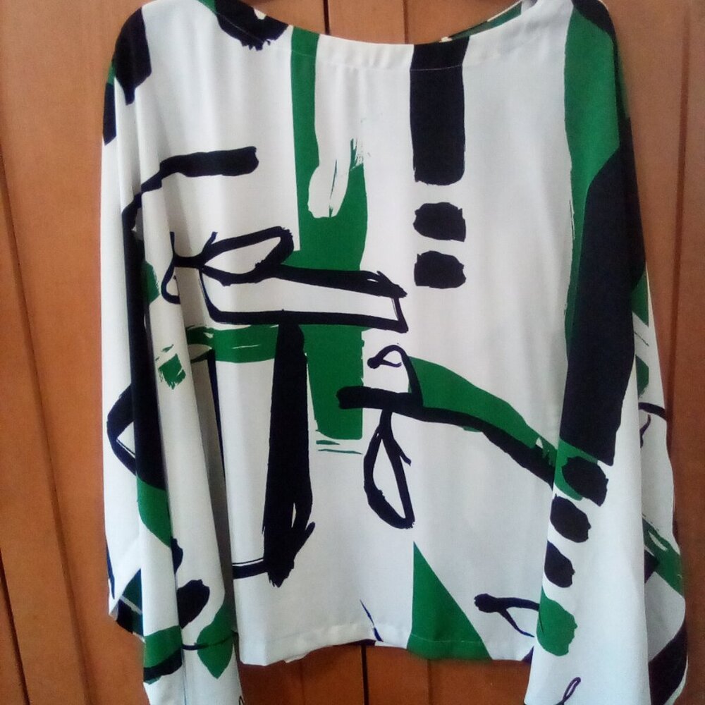 Chico's abstract poncho size small